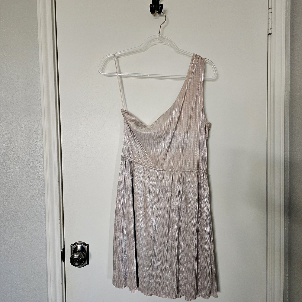 Express Shimmering Beige Dress